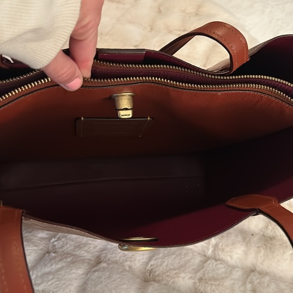 Coach purse. Signature “C” brown leather